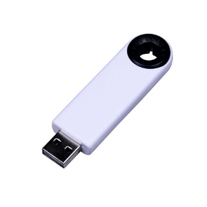 USB-флешка промо на 32 Гб прямоугольной формы, выдвижной механизм, черный белый/черный OA-7135.32.07 фото 2