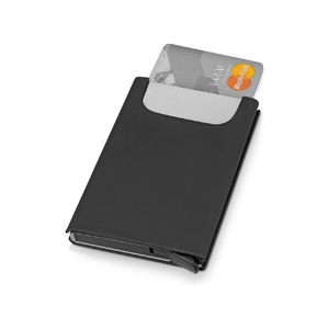 Держатель для карт «Verlass» c RFID-защитой, черный черный/серебристый