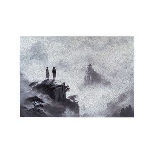 Деревянный пазл "Serenity" черно-белый