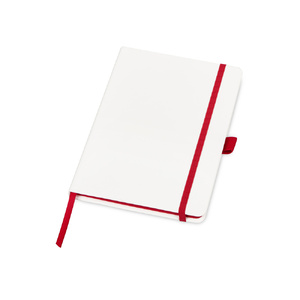 Блокнот "ColorNote White", твердая обложка A5, 80 листов, белый с красным белый/красный