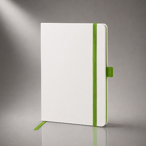 Блокнот "ColorNote White", твердая обложка A5, 80 листов, белый и зеленое яблоко белый/зеленое яблоко