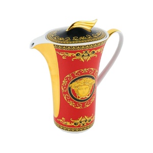 Кофейник Versace «Medusa» красный/золотистый/черный