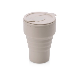 Силиконовый складной стакан "GoCup", бежевый OA-827636 фото 2