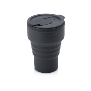 Силиконовый складной стакан "GoCup", темно-серый OA-827637 фото 2