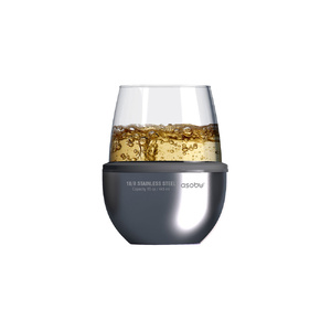 Тумблер для вина WINE KUZIE, серебристый OA-842039 фото 2