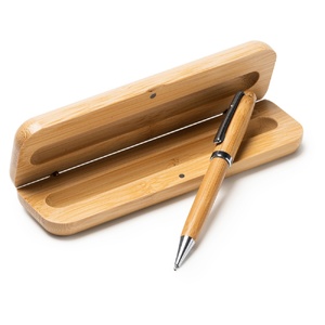 Ручка шариковая BODONI из бамбука в футляре, бежевый OA-BL8041TA29 фото 1