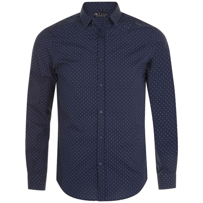 Рубашка мужская Becker Men, темно-синяя с белым, размер 3XL G-016489123XL фото 1