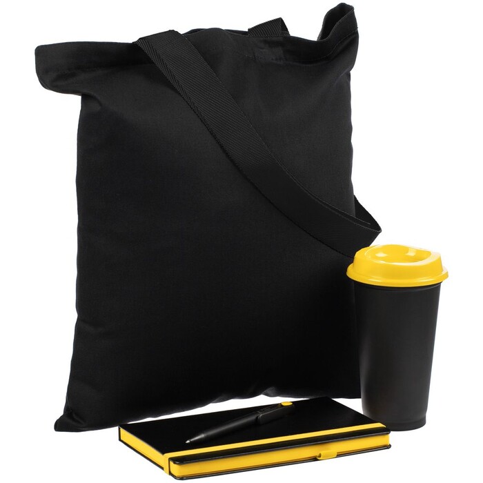 Набор Velours Bag, черный с желтым G-15205.38 фото 1