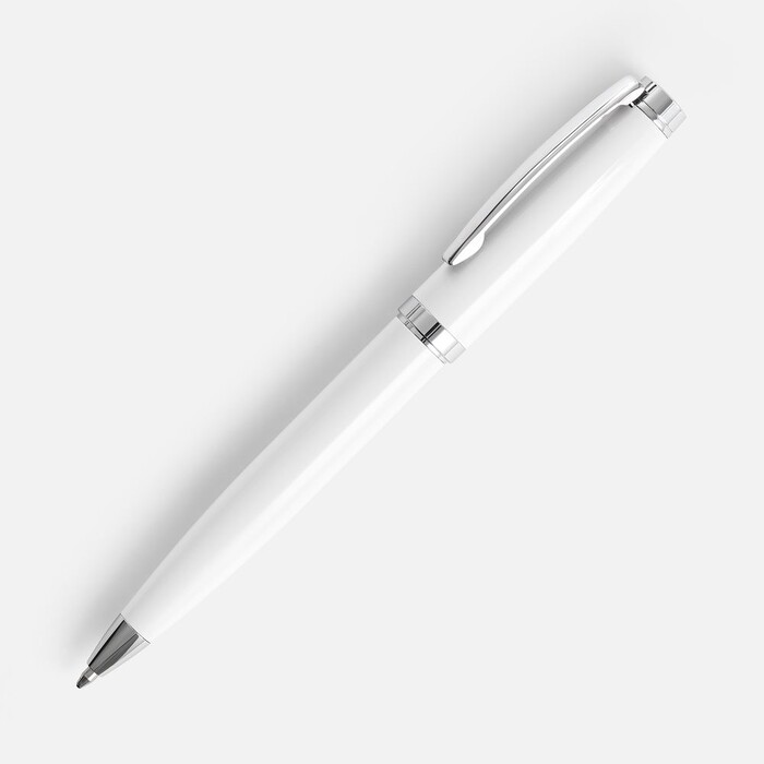 Ручка шариковая Letra Chrome, глянцевая, белая G-16709.60 фото 1
