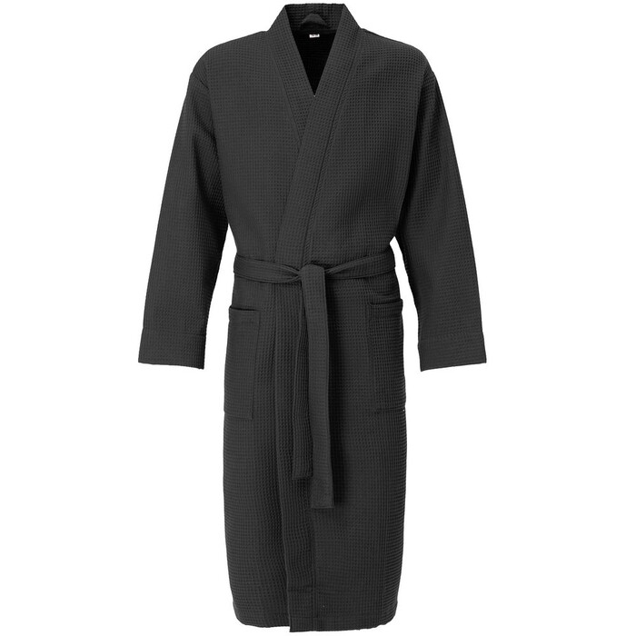 Халат вафельный Kimono, черный, размер M/L G-17267.303 фото 1