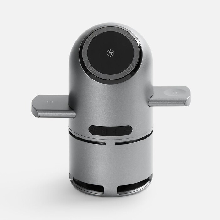 Bluetooth-колонка с беспроводной зарядкой Droid, серая G-17587.10 фото 1