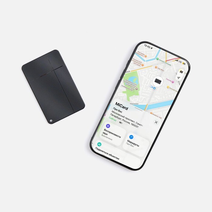 Электронная визитка-трекер MiCard Pro Duo для iPhone, черная G-18636.30 фото 1
