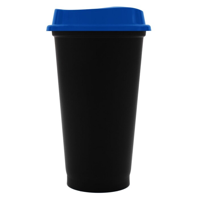 Стакан с крышкой Color Cap Black, черный с синим G-20996.40 фото 1
