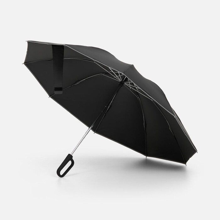 Зонт обратного сложения с ручкой-карабином Foldberry, черный G-22324.30 фото 1