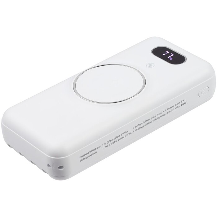 Внешний аккумулятор Omni XL 20000 мАч, белый G-24007.60 фото 1