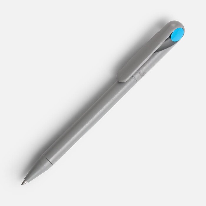 Ручка шариковая Prodir DS1 TMM Dot, серая с голубым G-3425.41 фото 1