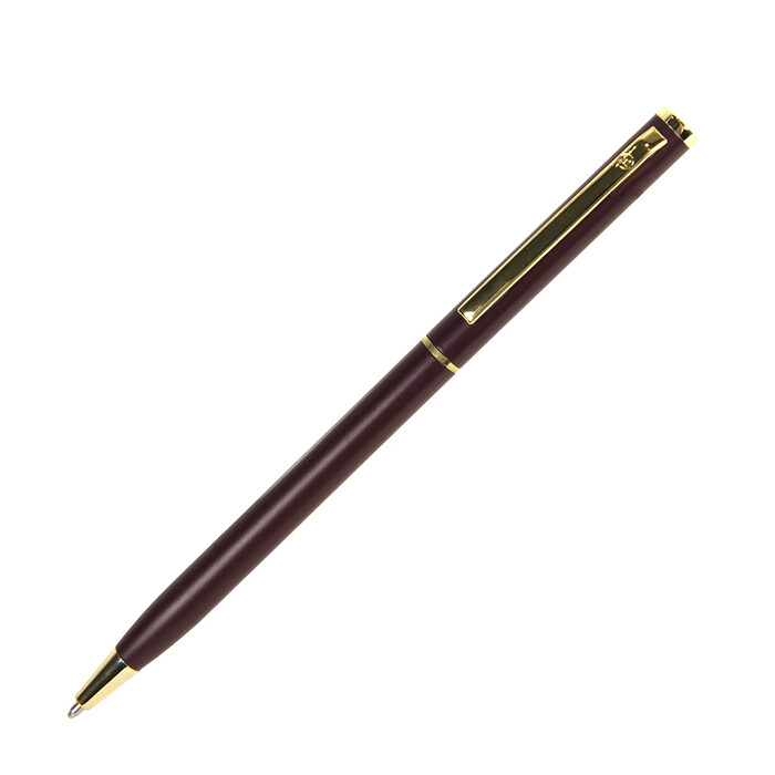 Ручка шариковая SLIM бордовый, золотистый HG-1101/13 фото 1