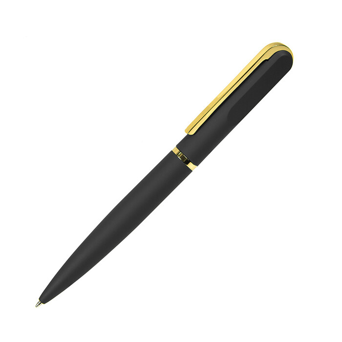 Ручка шариковая FARO, покрытие soft touch черный, золотистый HG-11060/35 фото 1