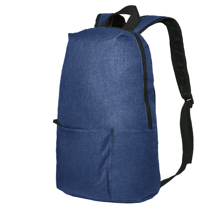 Лёгкий меланжевый рюкзак BASIC синий HG-16107/24 фото 1