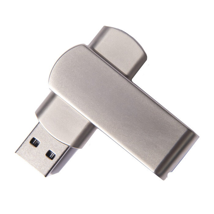 USB flash-карта SWING METAL (32Гб), серебристая, 5,3х1,7х0,9 см, металл HG-19339_32Gb фото 1