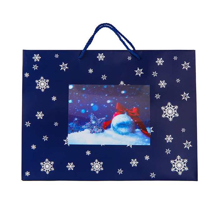 Пакет малый BLUE WONDER размер 32 x 27 x 11 см синий HG-24502/24 фото 1