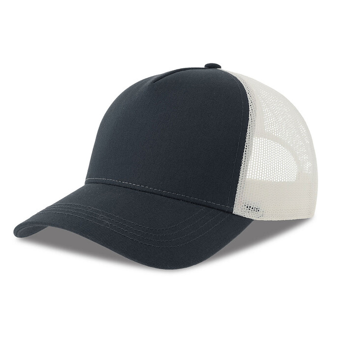 Бейсболка RAPPER COTTON-S, 5 клиньев, пластиковая застёжка темно-синий, белый HG-254179-S.261 фото 1