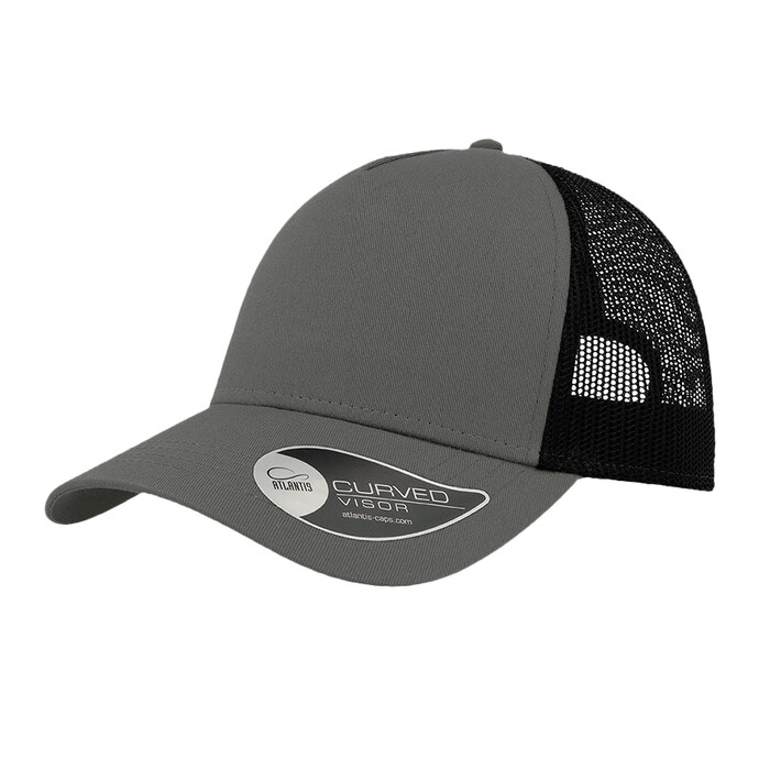 Бейсболка RAPPER COTTON, 5 клиньев, пластиковая застежка темно-серый, черный HG-254179.325 фото 1