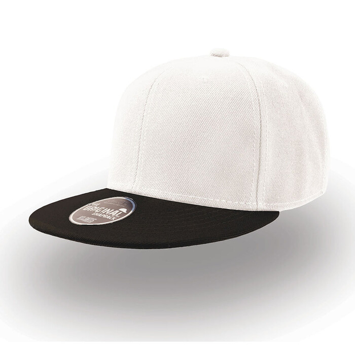 Бейсболка SNAP BACK, 6 клиньев, пластиковая застежка белый, черный HG-25424.135 фото 1