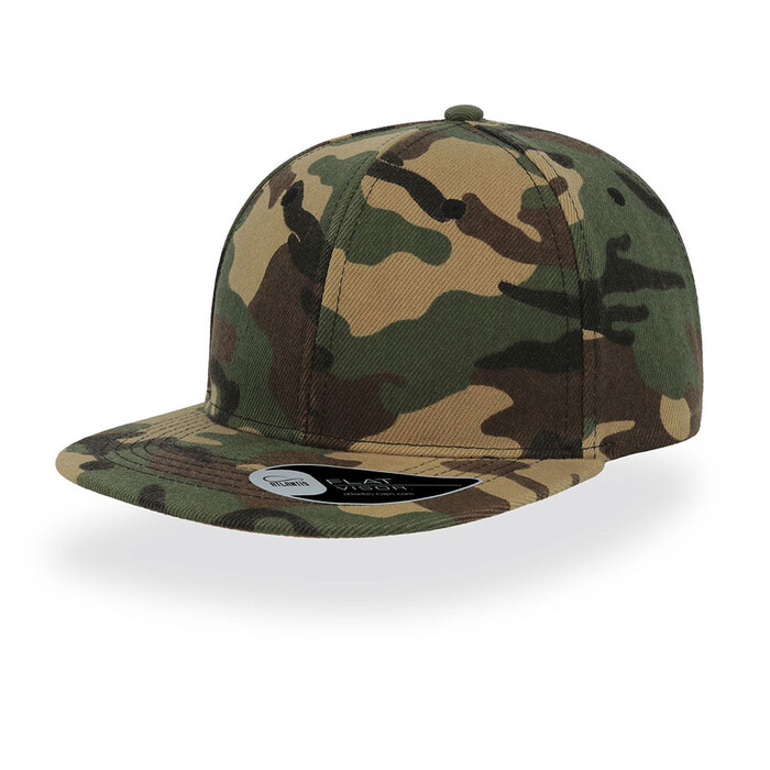 Бейсболка SNAP BACK, 6 клиньев, пластиковая застежка зеленый камуфляж HG-25424.15 фото 1
