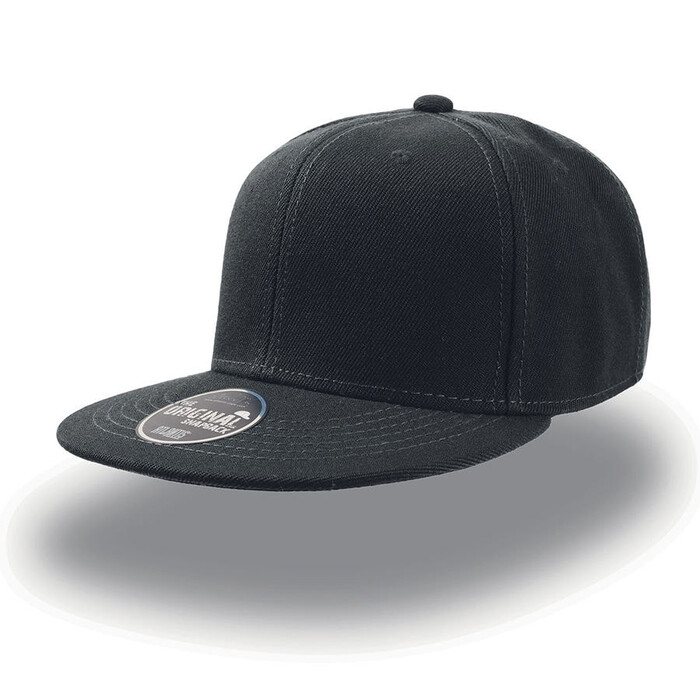 Бейсболка SNAP BACK, 6 клиньев, пластиковая застежка черный HG-25424.35 фото 1