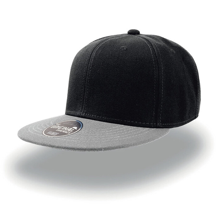 Бейсболка SNAP BACK, 6 клиньев, пластиковая застежка черный, серый HG-25424.359 фото 1