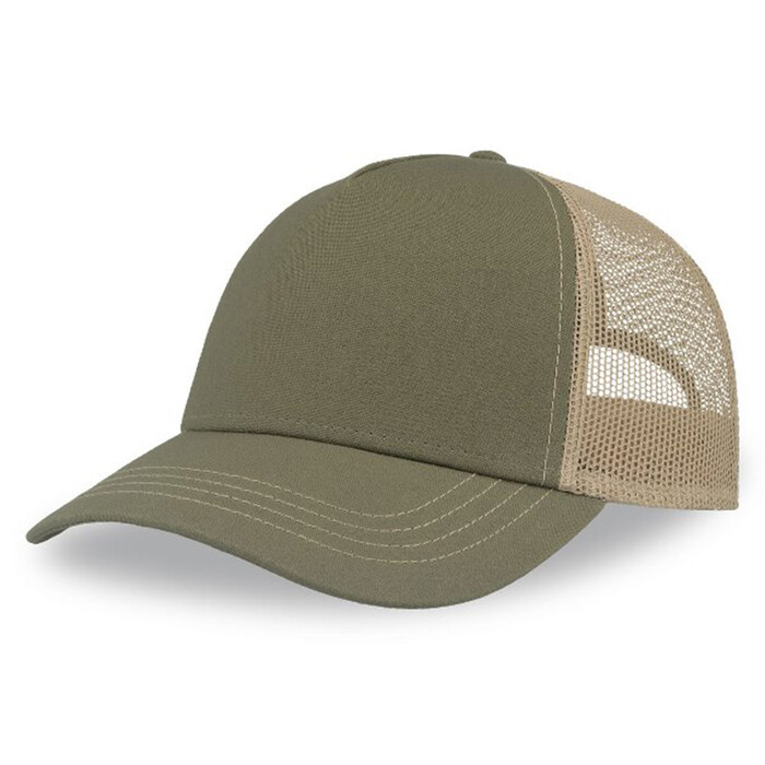 Бейсболка RAPPER CANVAS-S, 5 клиньев, пластиковая застёжка оливковый, хаки HG-254400-S.09 фото 1