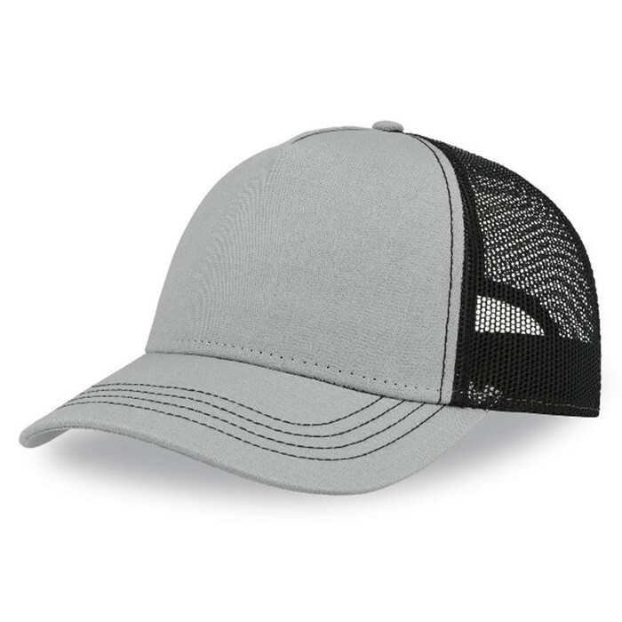 Бейсболка RAPPER CANVAS-S, 5 клиньев, пластиковая застёжка серый, черный HG-254400-S.293 фото 1