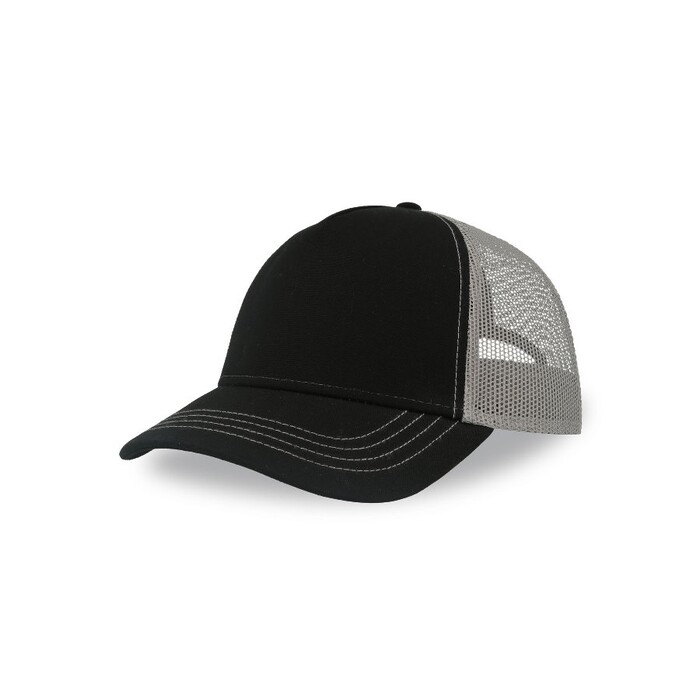 Бейсболка RAPPER CANVAS-S, 5 клиньев, пластиковая застёжка черный, серый HG-254400-S.353 фото 1
