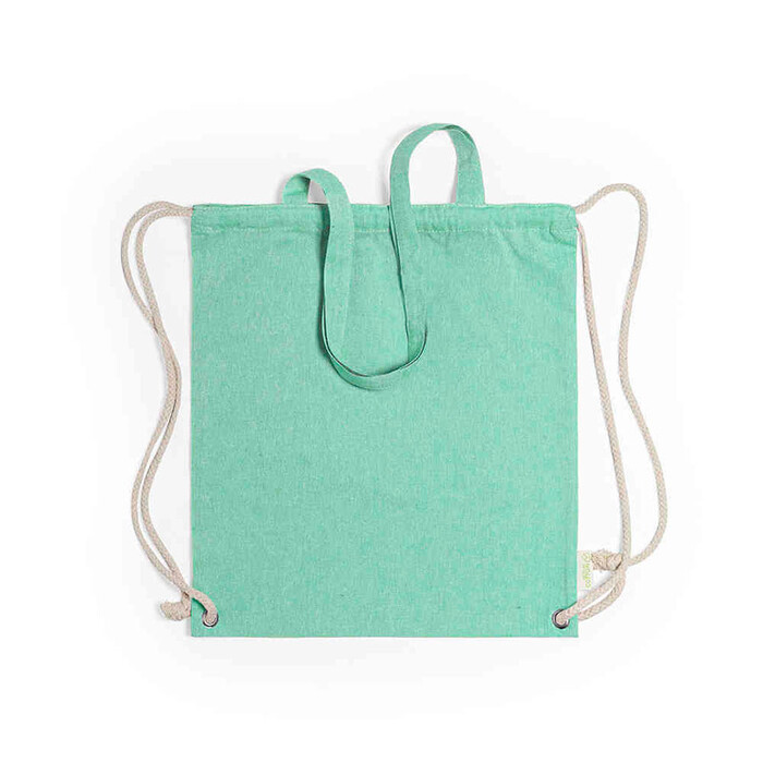 Сумка-рюкзак FENIN из переработанного хлопка зеленый HG-346833/15 фото 1