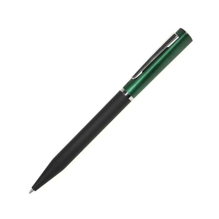 Ручка шариковая M1, пластик, металл, покрытие soft touch зеленый, черный HG-38021/35/15 фото 1