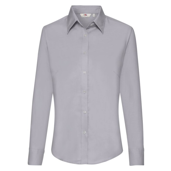 Рубашка женская LONG SLEEVE OXFORD SHIRT LADY-FIT 135 серый HG-650020.oc/l фото 1