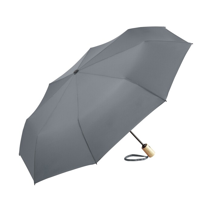 Зонт складной 5429 ÖkoBrella из бамбука, полуавтомат, серый OA-100154 фото 1