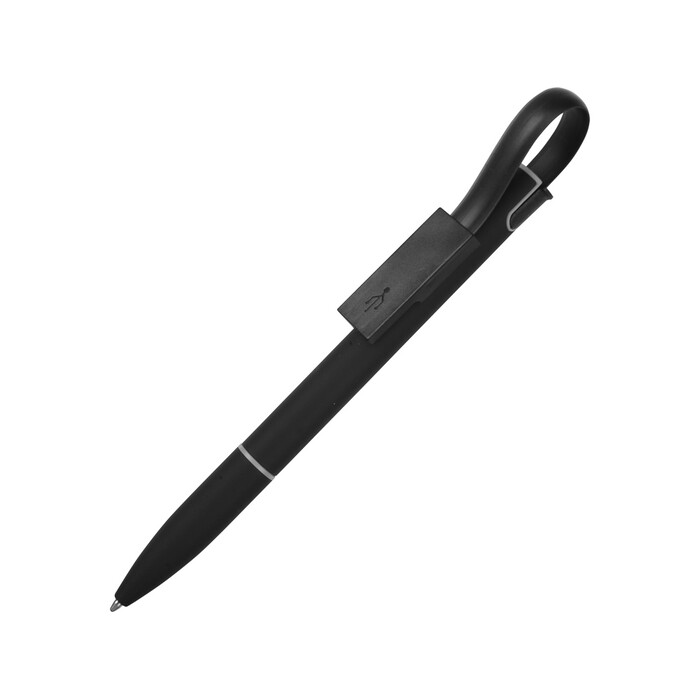 Ручка шариковая с кабелем USB, черный OA-11411.07 фото 1