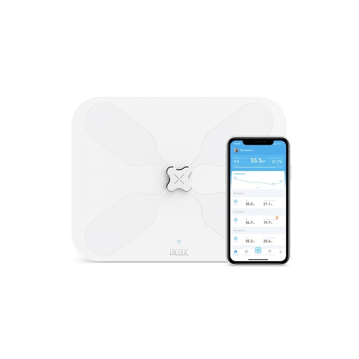 Умные диагностические весы с Wi-Fi Picooc S3 Lite White V2 (6924917717353), белый OA-15138 фото 1