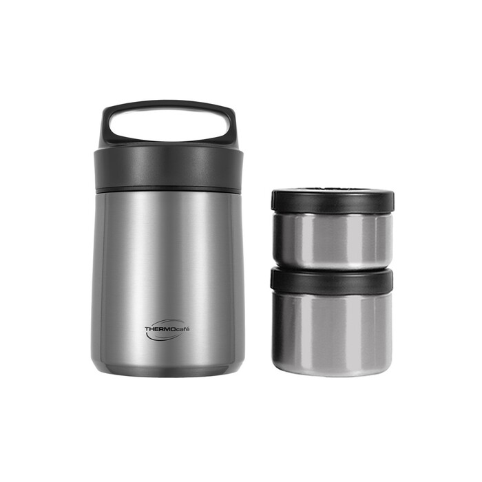 Термос с двумя контейнерами из нерж. стали тм THERMOcafe TCLB-1480SY (SS) 1,48L стальной OA-1707116 фото 1