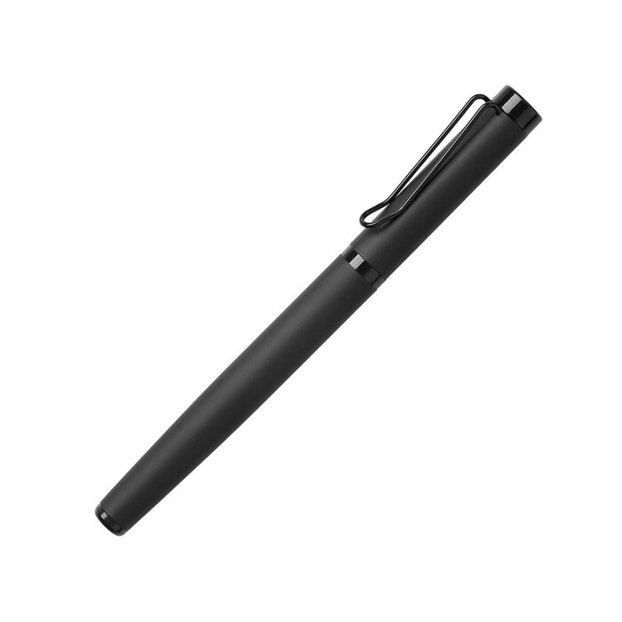 Металлическая ручка роллер "Black Lama" soft-touch, черная OA-180998 фото 1