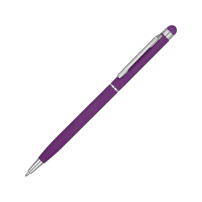 Ручка-стилус шариковая "Jucy Soft" с покрытием soft touch, фиолетовый OA-18570.14 фото 1