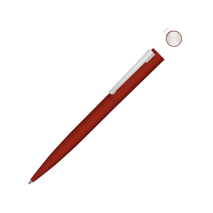 Металлическая шариковая ручка soft touch "Brush gum", красный OA-187991.01 фото 1