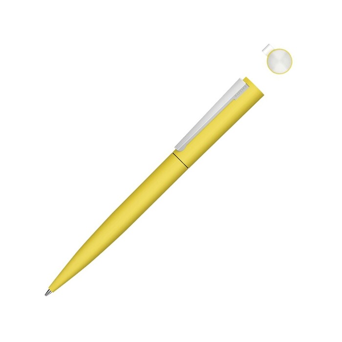 Металлическая шариковая ручка soft touch "Brush gum", желтый OA-187991.04 фото 1