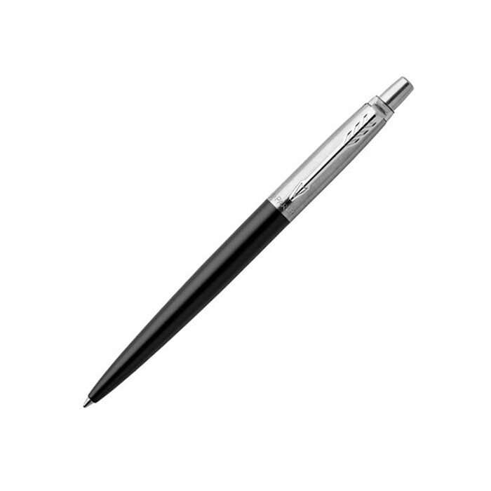 Шариковая ручка Parker Jotter Essential, Satin Black CT, стержень: M, цвет чернил : blue или black черный/серебристый OA-1953184 фото 1
