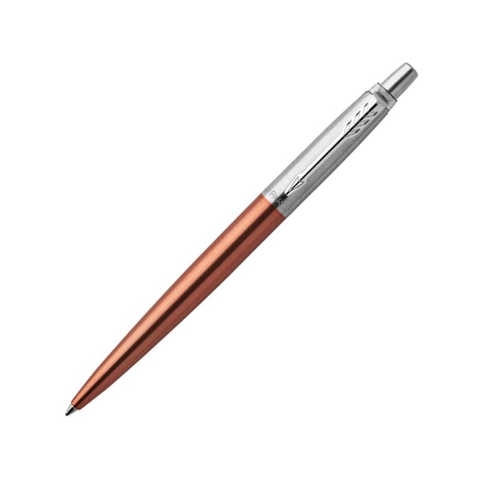 Шариковая ручка Parker Jotter Essential, Chelsea Orange CT, стержень: Mblue оранжевый, серебристый OA-1953189 фото 1