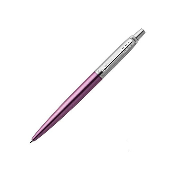 Шариковая ручка Parker Jotter Essential, Victoria Violet CT, стержень: Mblue фиолетовый/серебристый OA-1953190 фото 1