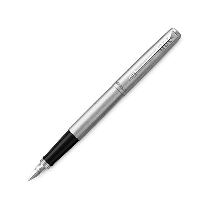 Перьевая ручка Parker Jotter Stainless Steel CT, Mblue серебристый, черный OA-2030946 фото 1
