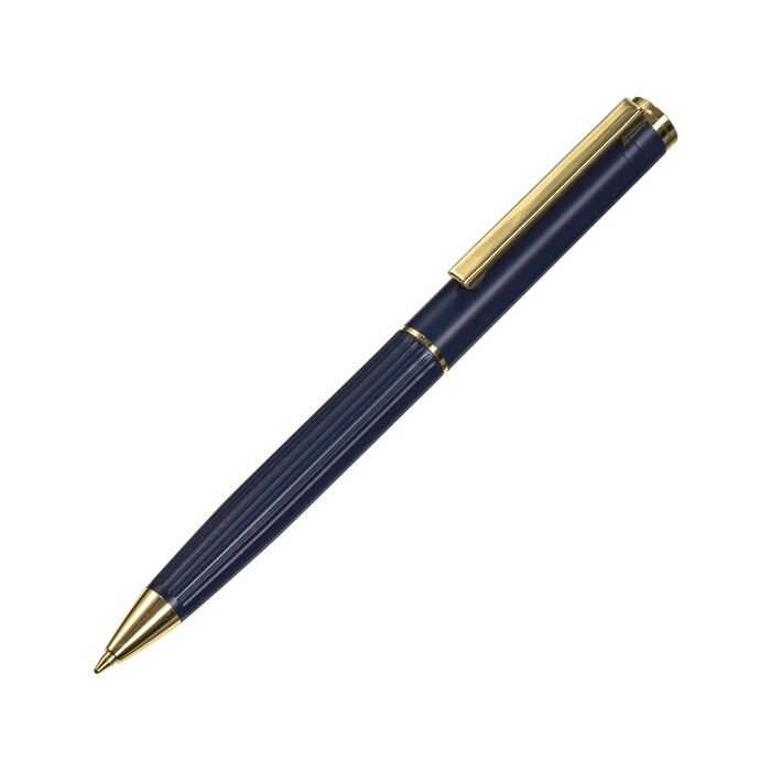 Шариковая металлическая ручка с золотистым слоем "Monarch Gold", темно-синяя OA-21005.12 фото 1